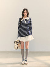Bow Tie Stripe Long-Sleeve T-Shirt - CHINASQUAD