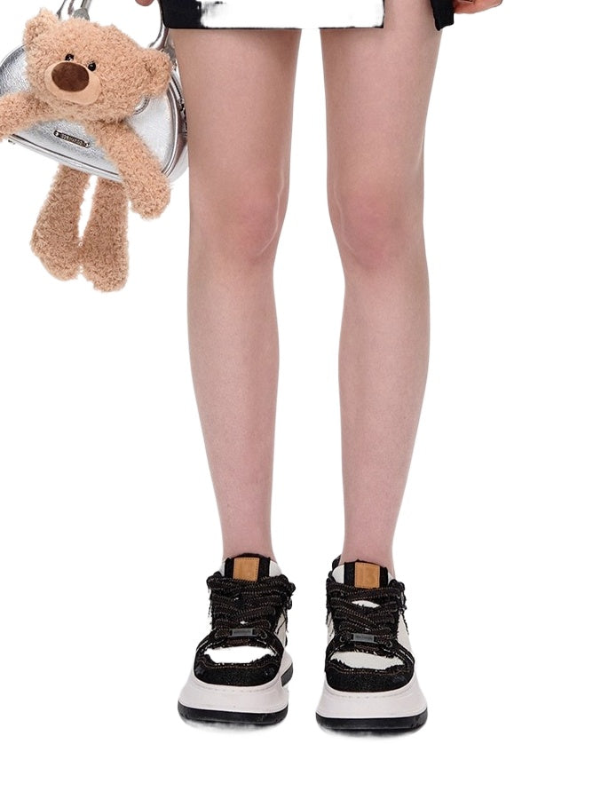 Retro Denim Patchwork Unisex Sneakers