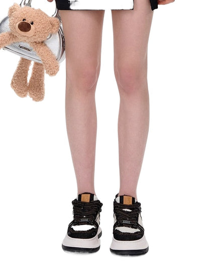 Retro Denim Patchwork Unisex Sneakers