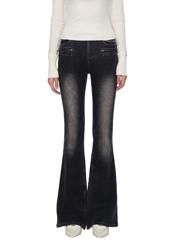 Vintage Slim-Fit Flared Denim Jeans