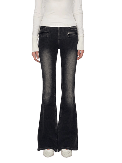 Vintage Slim-Fit Flared Denim Jeans