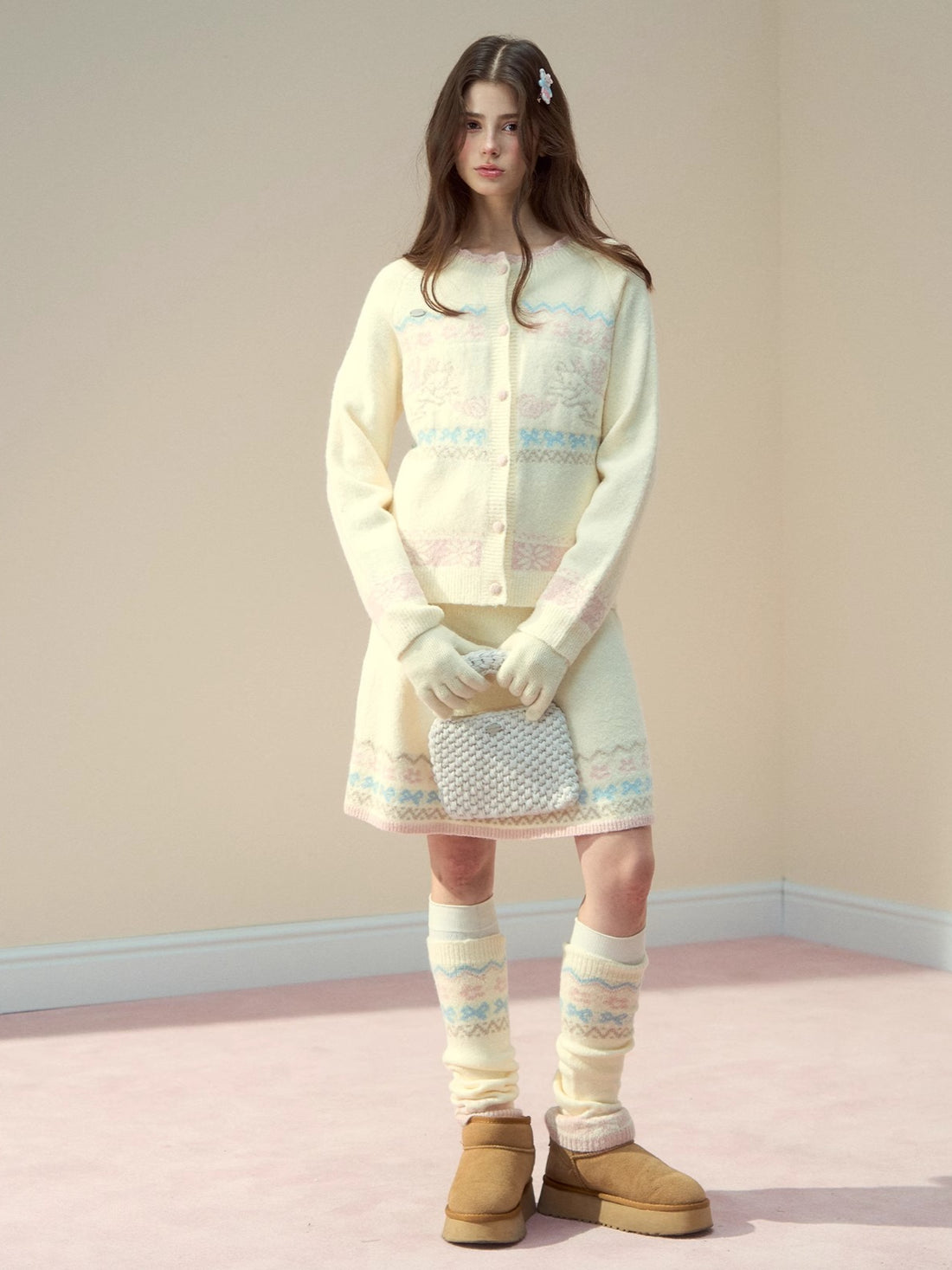 Fair Isle Knit Leg Warmers