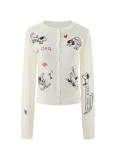 Embroidered Puppy Sun-Protective Knit Cardigan - CHINASQUAD