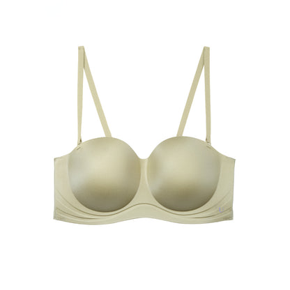 Strapless 3D Gathering Round Cup Bra - CHINASQUAD