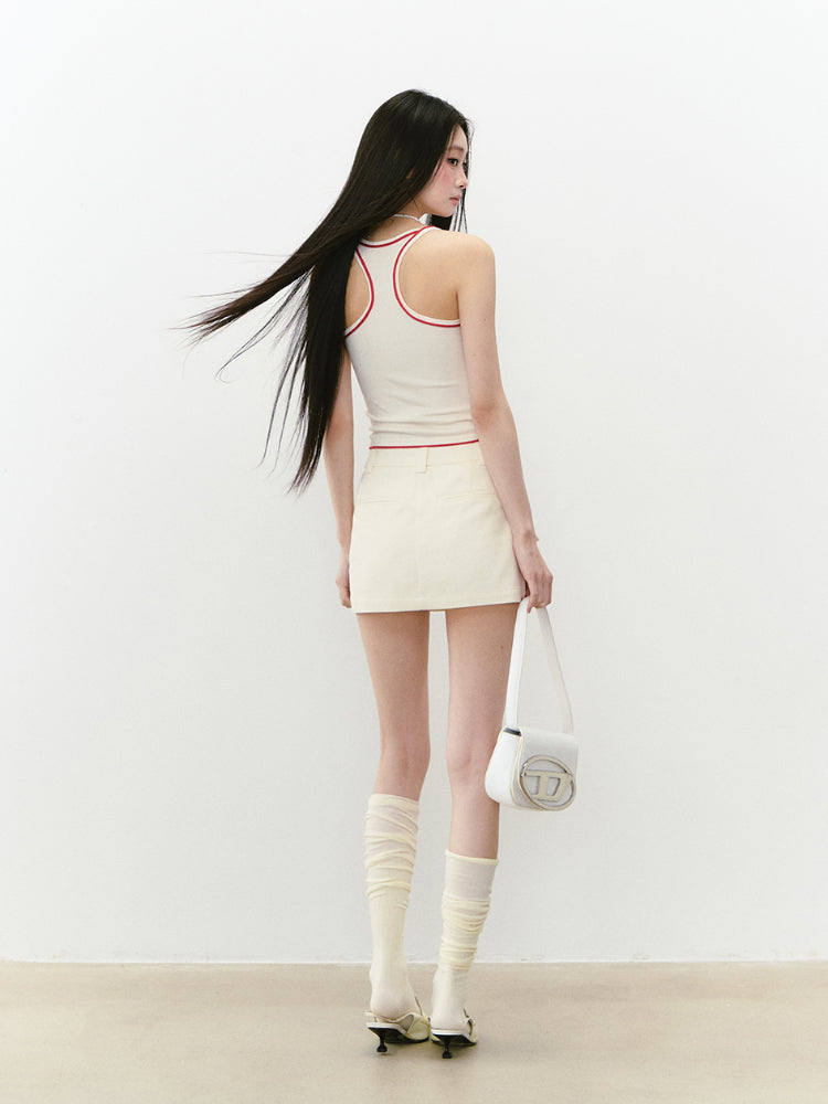 Casual Pocket A-Line Skirt