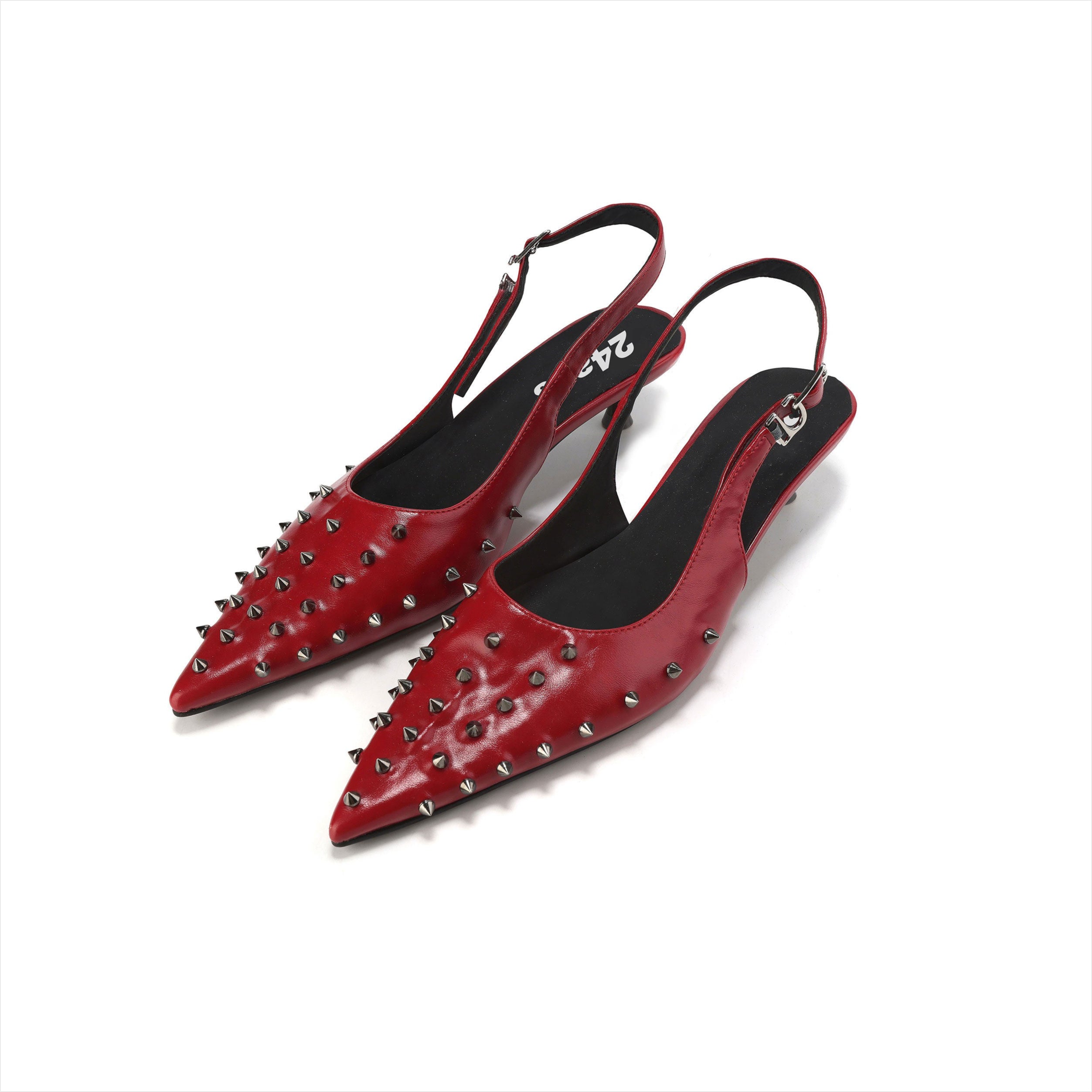 Punk Grunge Studded Pointed-Toe Flats