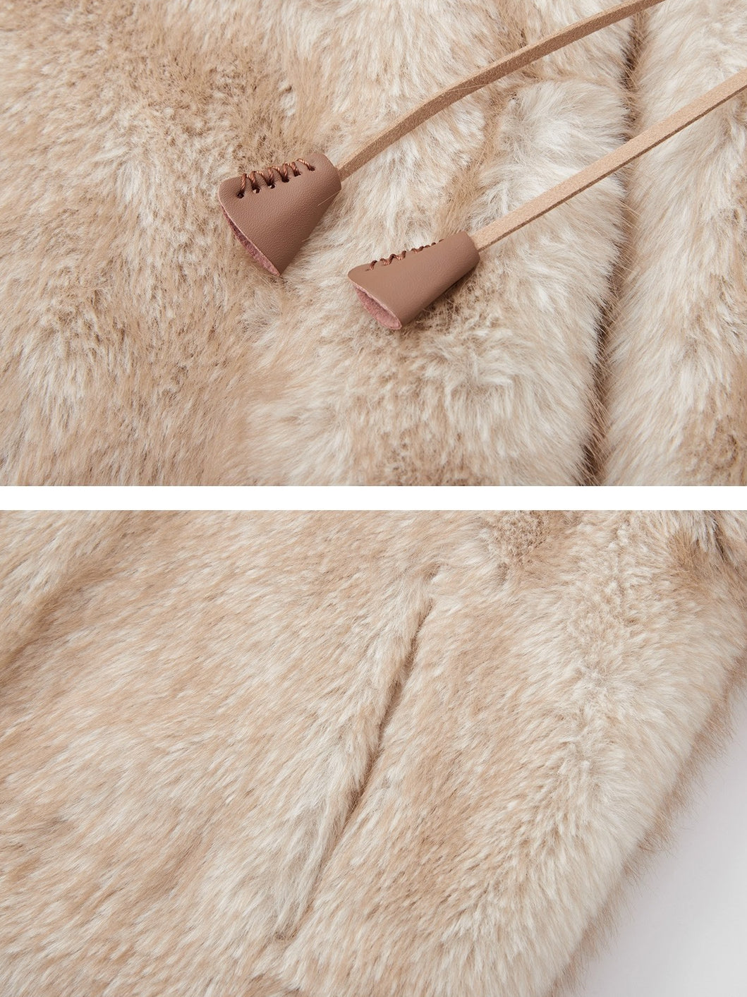 Tie-Waist Fuzzy Lapel Jacket