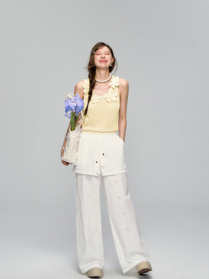 Flower Crochet Hollow-Out Camisole
