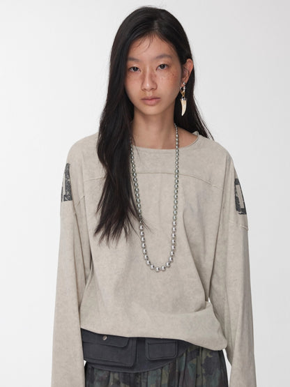 Crystal-Studded Long-Sleeve Tee