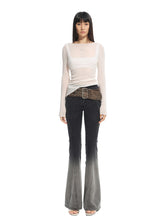 Twill Washed V-Waist Stretch Micro-flare Pants - CHINASQUAD