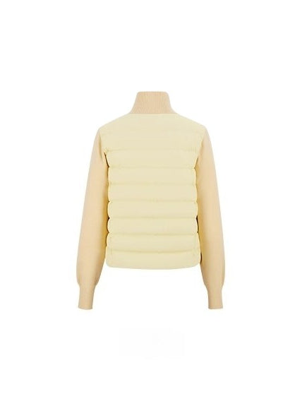 Knit Panel Plush Doll Down Jacket