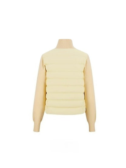 Knit Panel Plush Doll Down Jacket