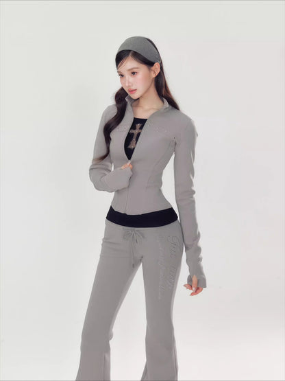 Pink Luxe Yoga Tracksuit Set