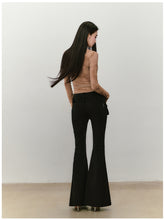 Chain Halter Draped Neck Fitted T-shirt - CHINASQUAD
