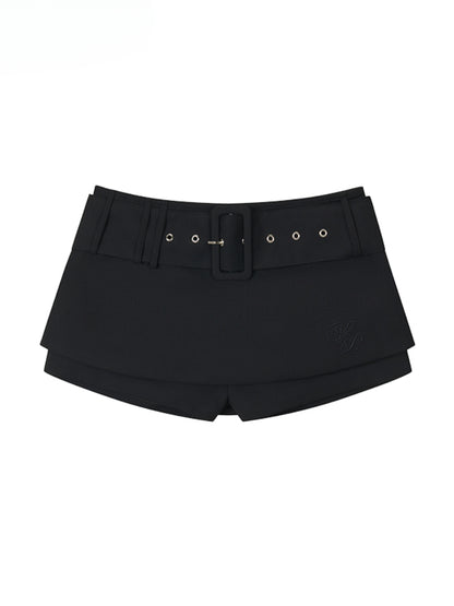 Belt Brand Embroidered Suit Skirt - CHINASQUAD