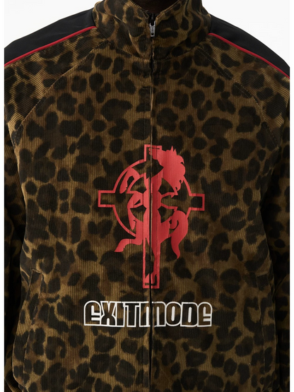 Vintage Leopard Print Sport Jacket
