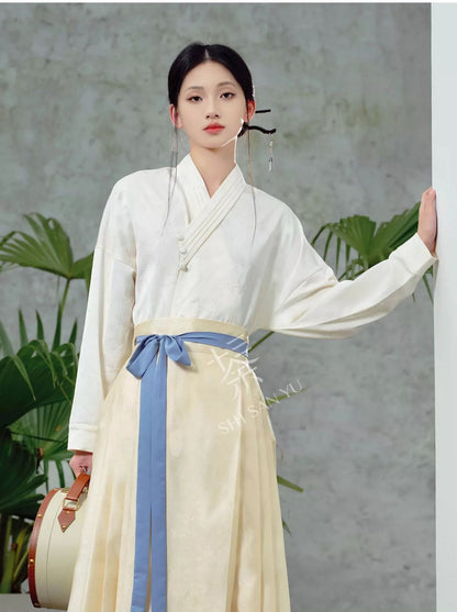 (Final Sale) "鹊声"Modern Hanfu Shirt