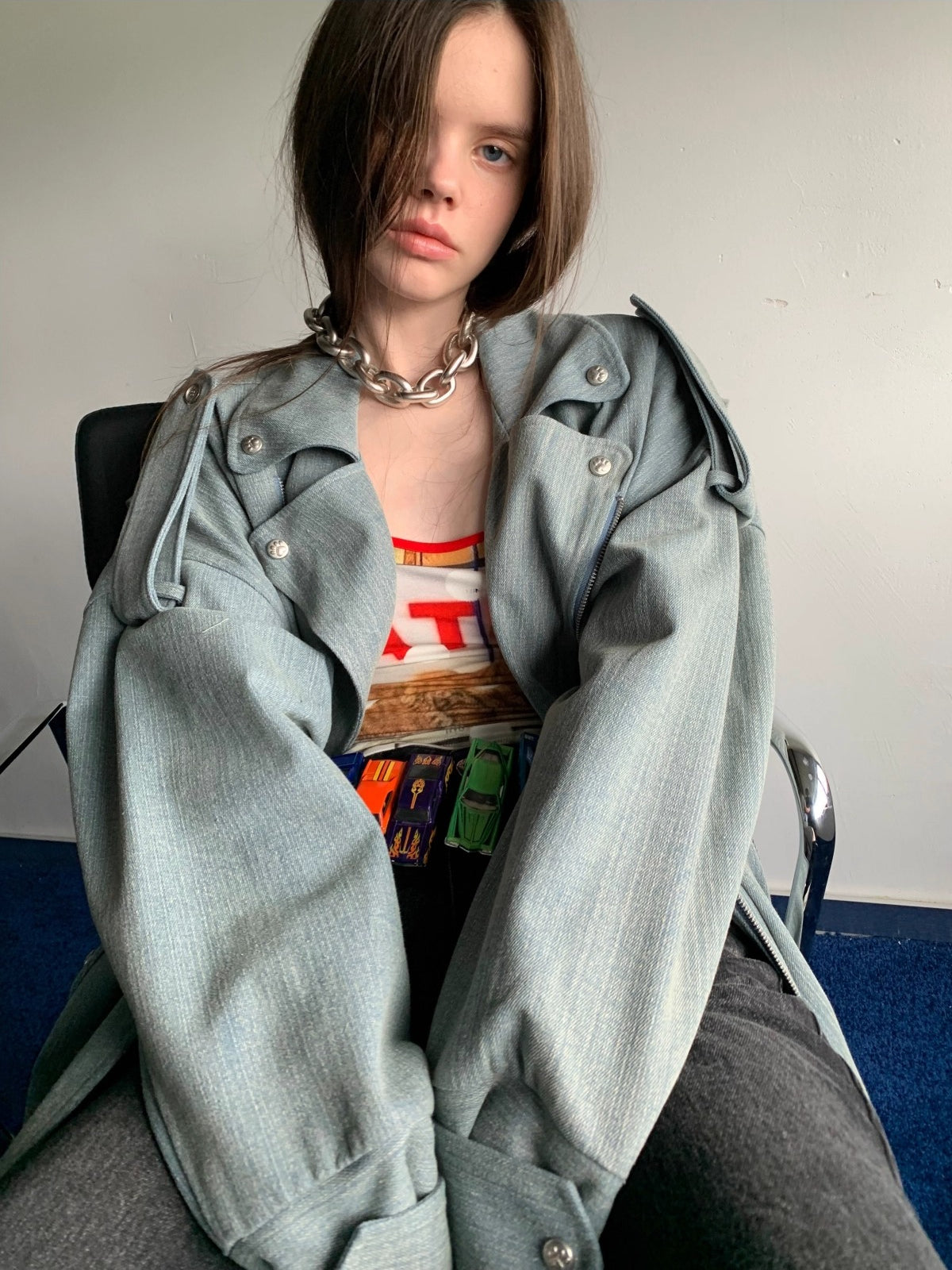 Washed Vintage Denim Jacket - CHINASQUAD