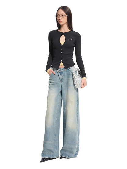 Fake Two-Piece Perth Knit Cardigan - CHINASQUAD