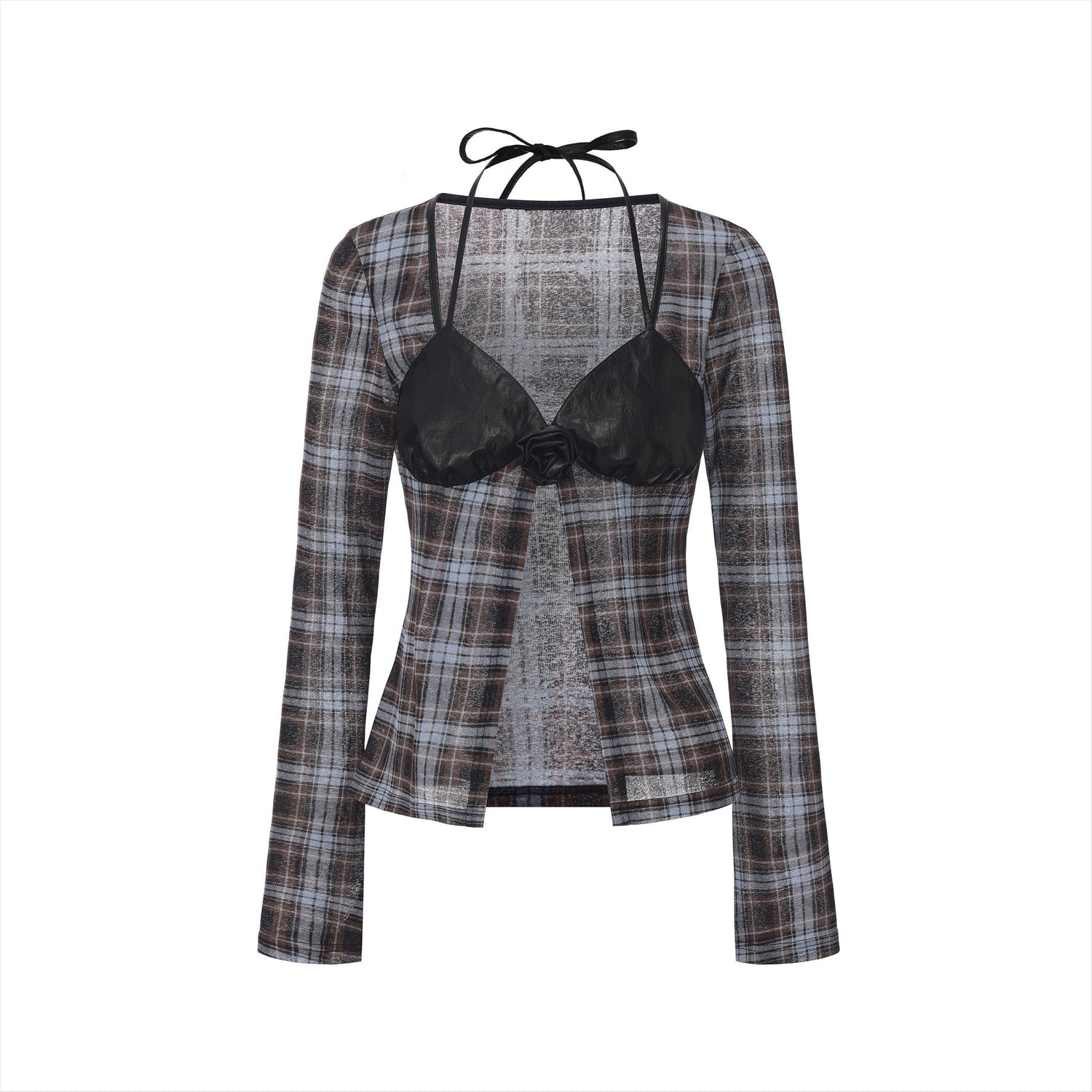 Punk Mesh Panel Long Sleeve