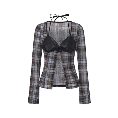 Punk Mesh Panel Long Sleeve