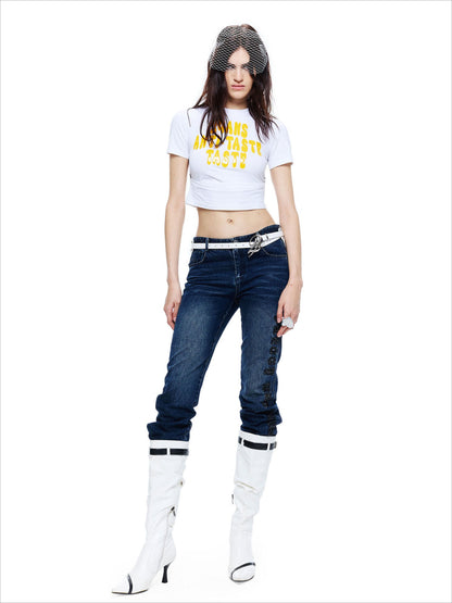 Graphic Waist-Adjustable Slim Fit T-Shirt