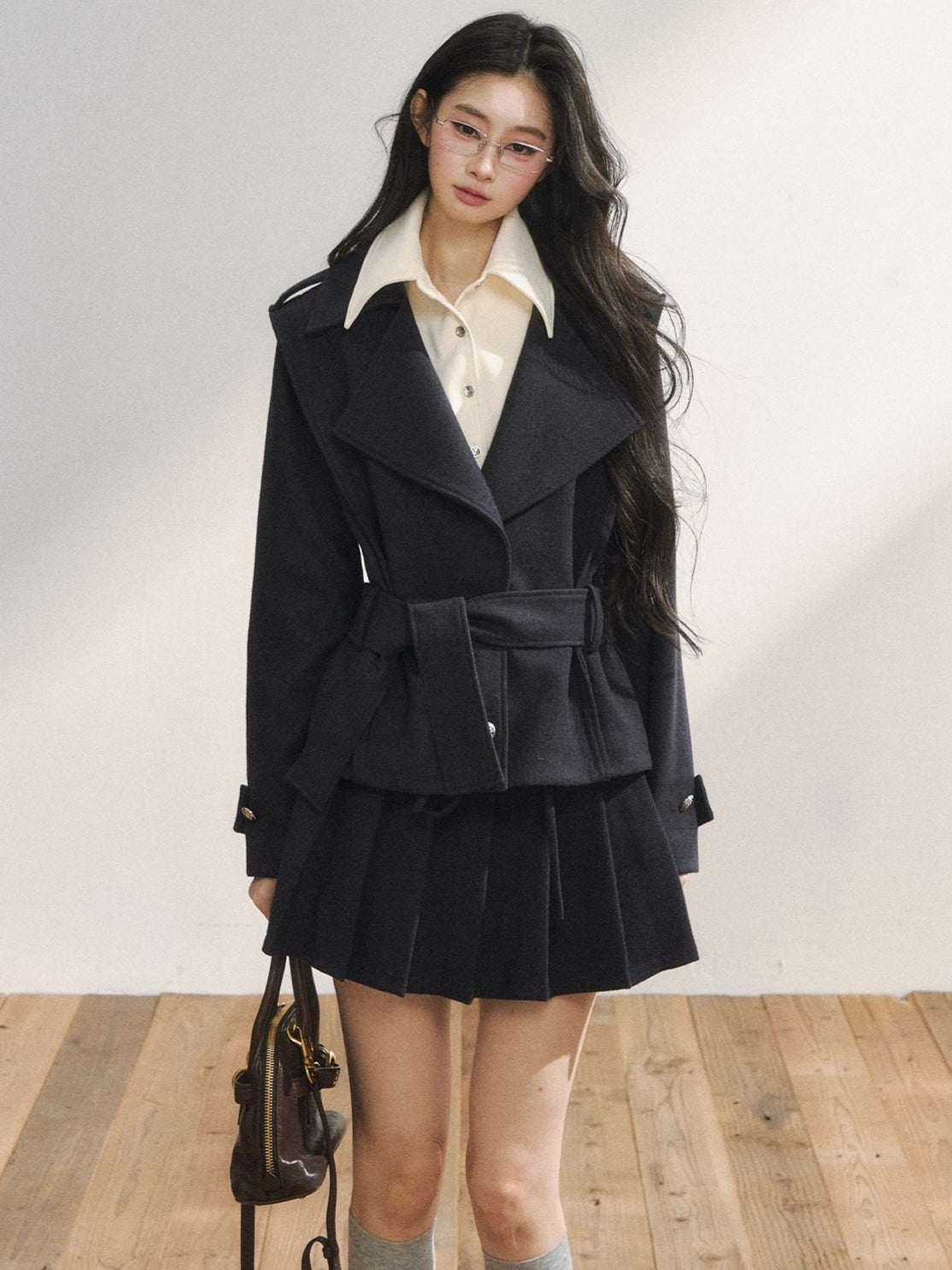 Vintage-Inspired Quilted Blazer &amp; Skirt Set