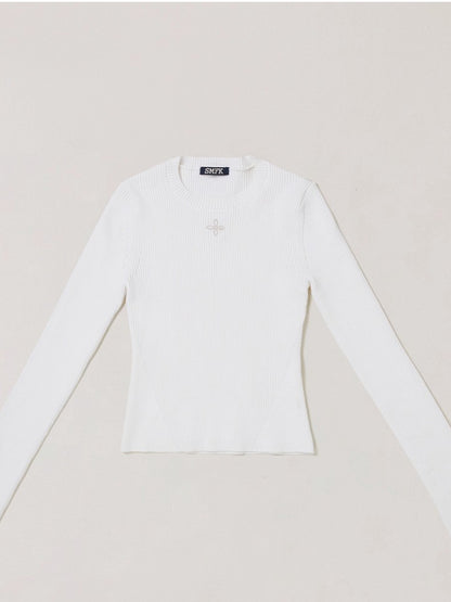 Wild Retro Long-Sleeve Knit Crewneck