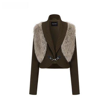 Heavyweight Knit Cropped Jacket