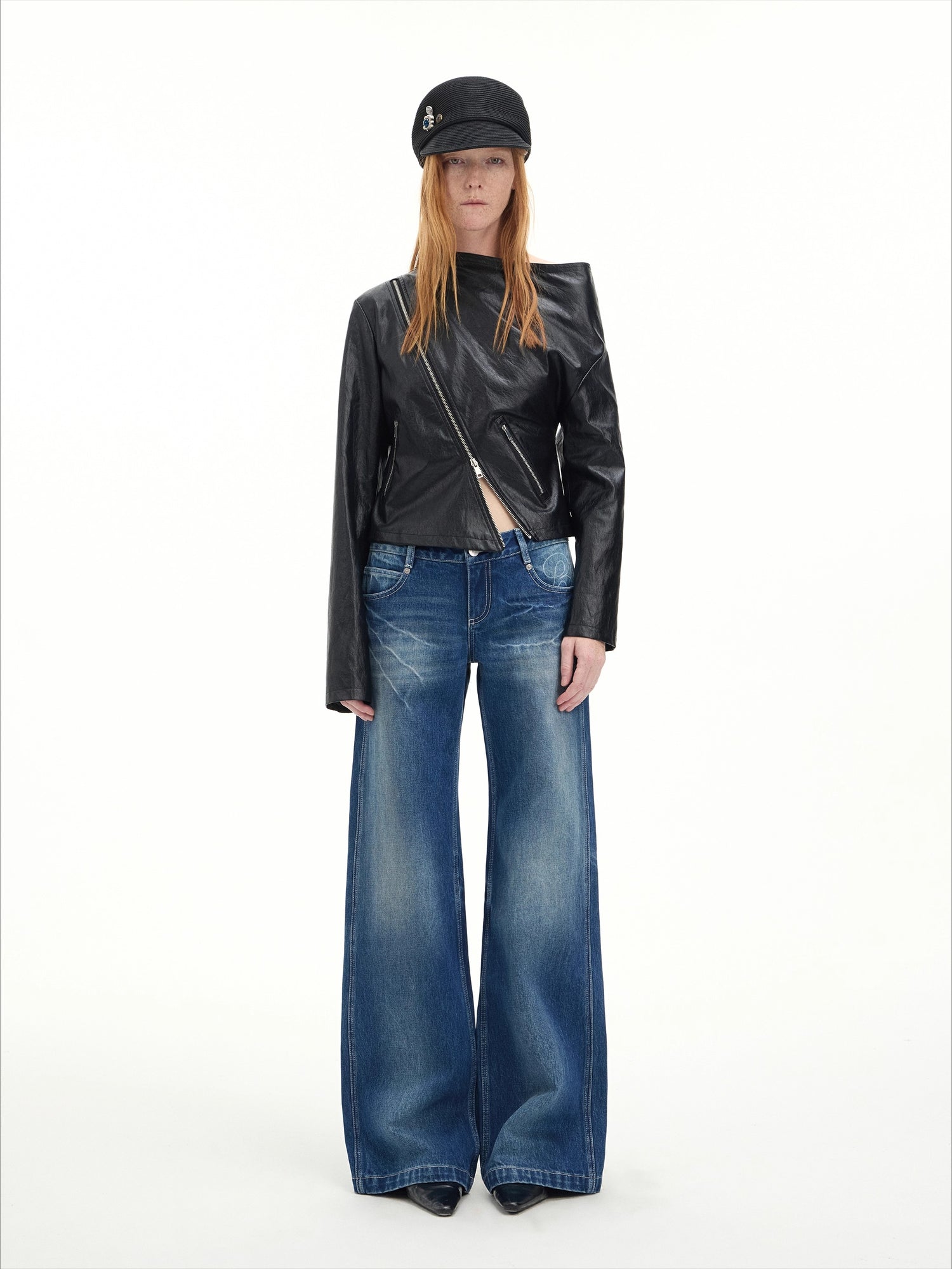 Vintage Lightning Wash Straight-Leg Jeans