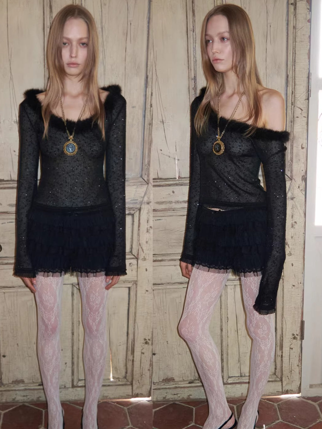 Lace Tiered Low-Rise Cake Shorts