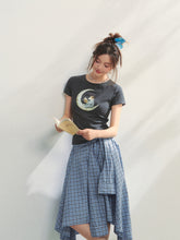 Grey Printed Slim-Fit Knit T-Shirt - CHINASQUAD