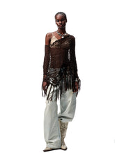 Hollow Out One-Piece Fringed Knit Shrug - CHINASQUAD