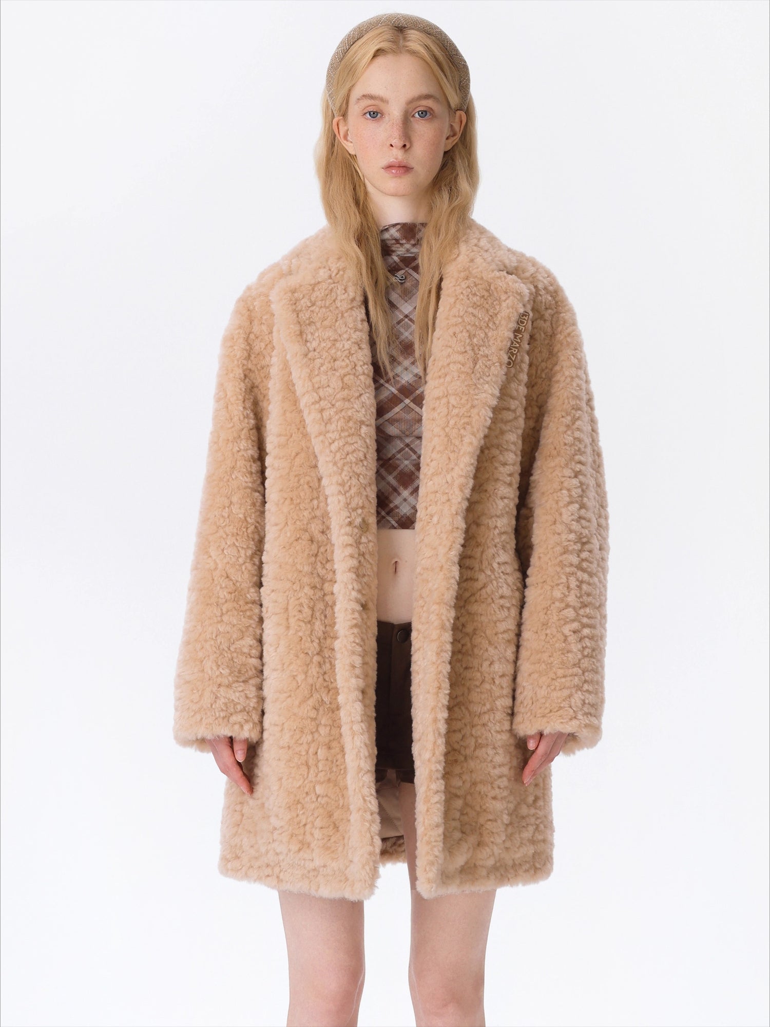 Back-Detail Mid-Length Puffer Coat