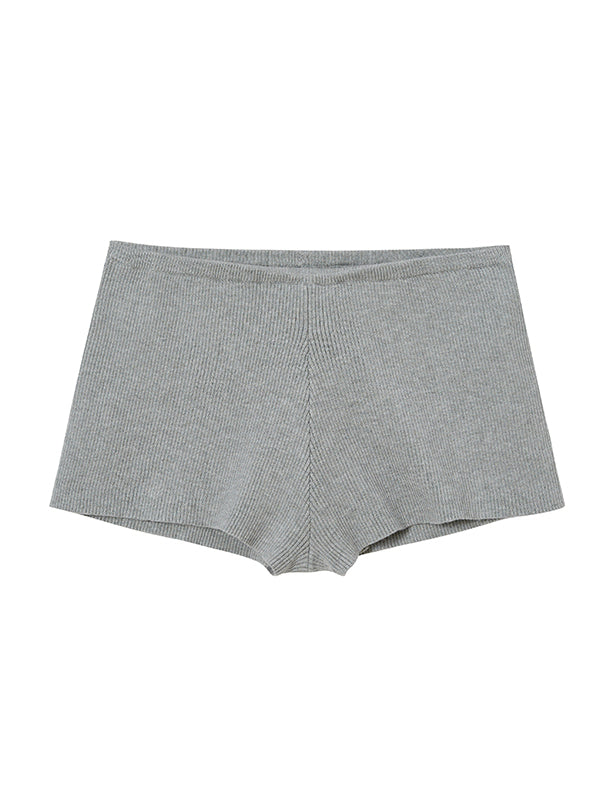 Soft Knit Ribbed Shorts