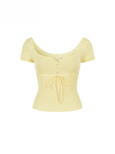 Bowknot Lyocell Knit T-shirt - CHINASQUAD