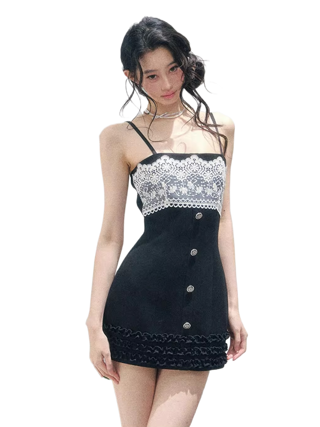 Midnight Soliloquy Lace Dress