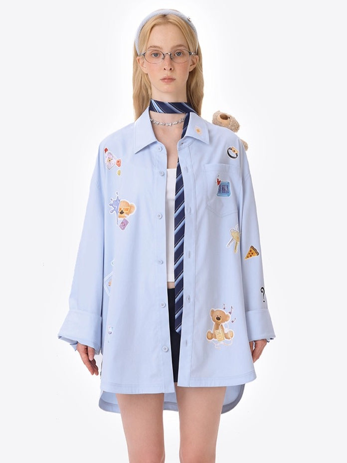 Bear Patch Longline Shirt