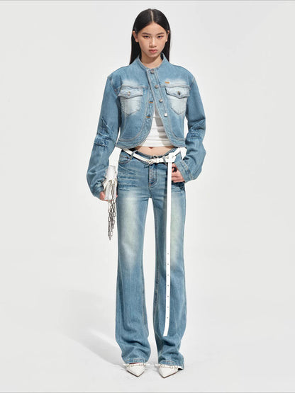 Washed Twill Denim Jacket