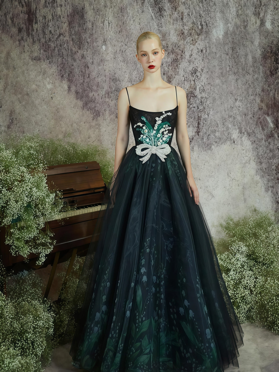 Lucky Lily Embroidered Ball Gown