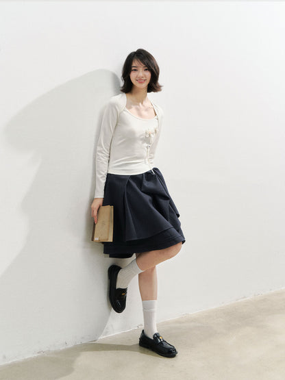 Structural Bow Mini Skirt - CHINASQUAD