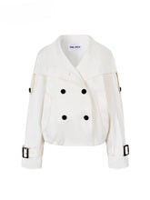 Stand-Collar Pleated Trench Jacket - CHINASQUAD
