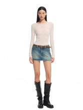 Wool Thin Crewneck Long-sleeve Blouse - CHINASQUAD