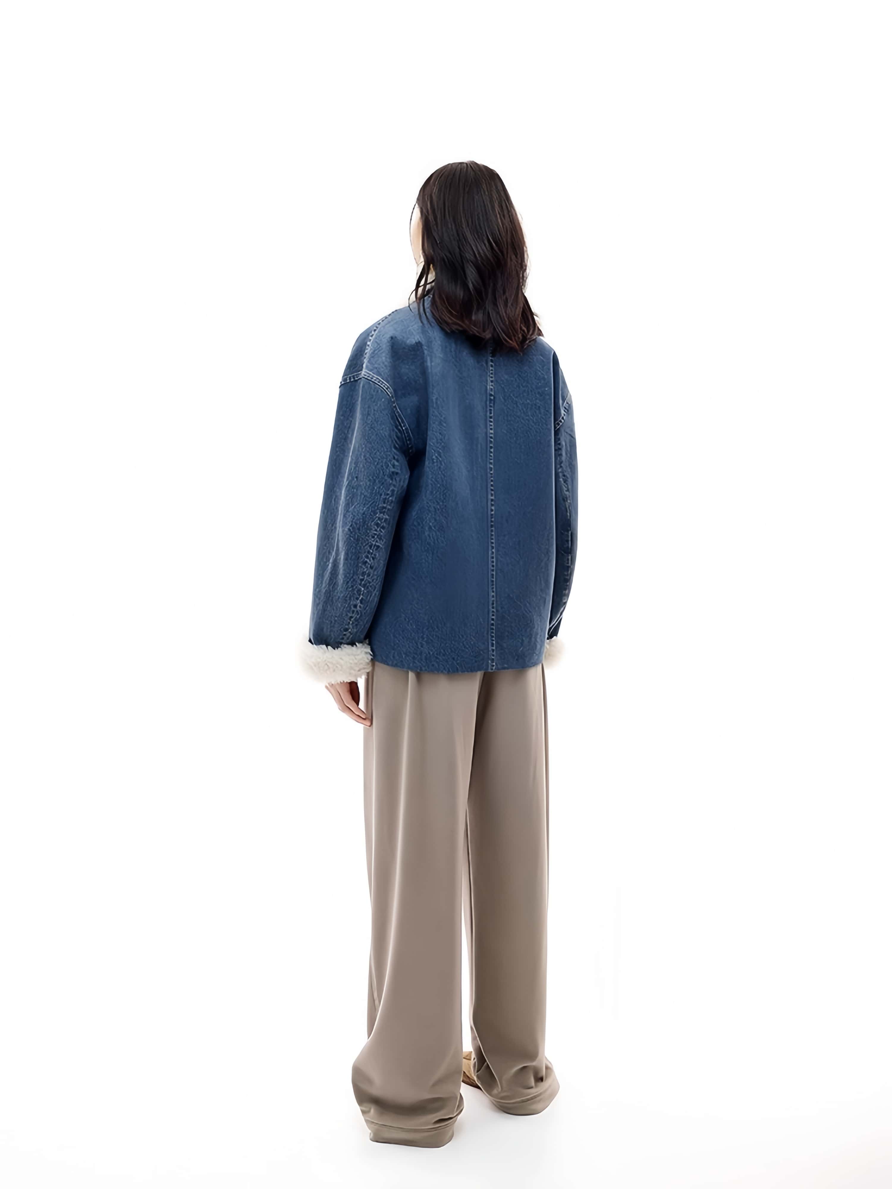 Cotton Denim Padded Jacket