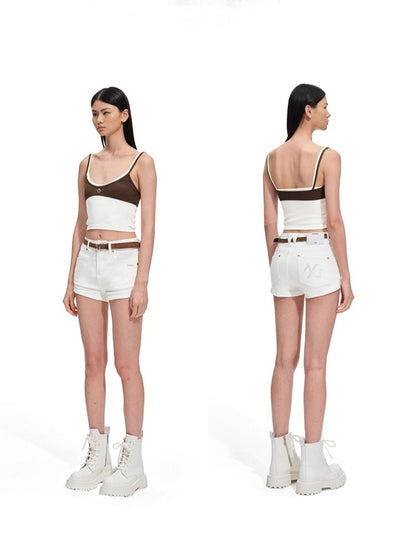 Polar High-Stretch Denim Shorts