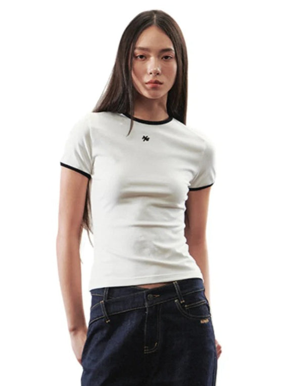Slim-Fit Color-Block Crewneck Sports T-Shirt