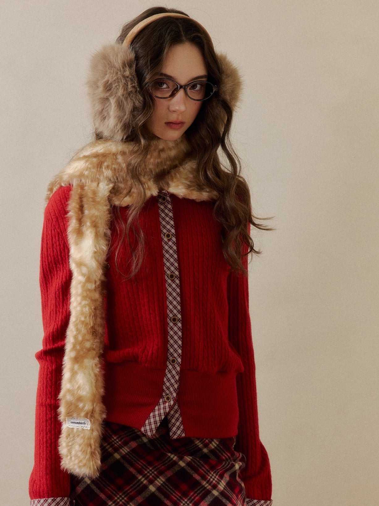 Fuzzy Bambi-Inspired Faux Fur Scarf