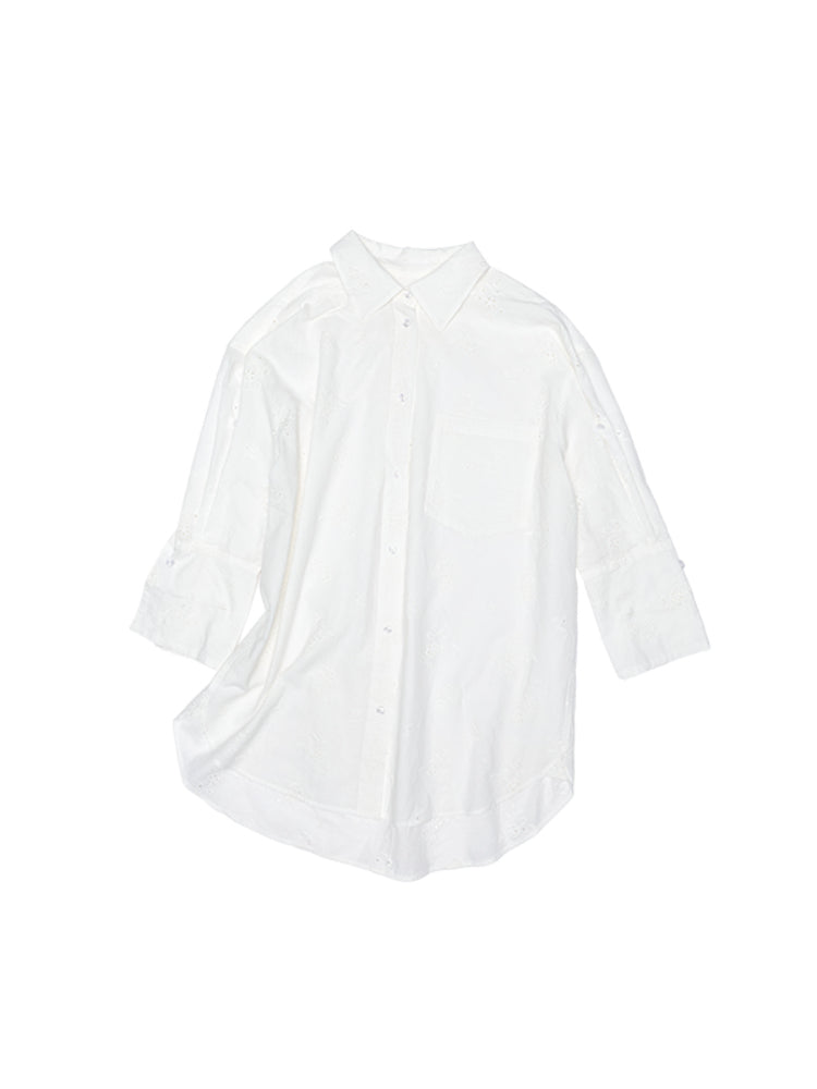 Medium-Sleeve Jacquard Shirt &amp; Shorts Set - CHINASQUAD