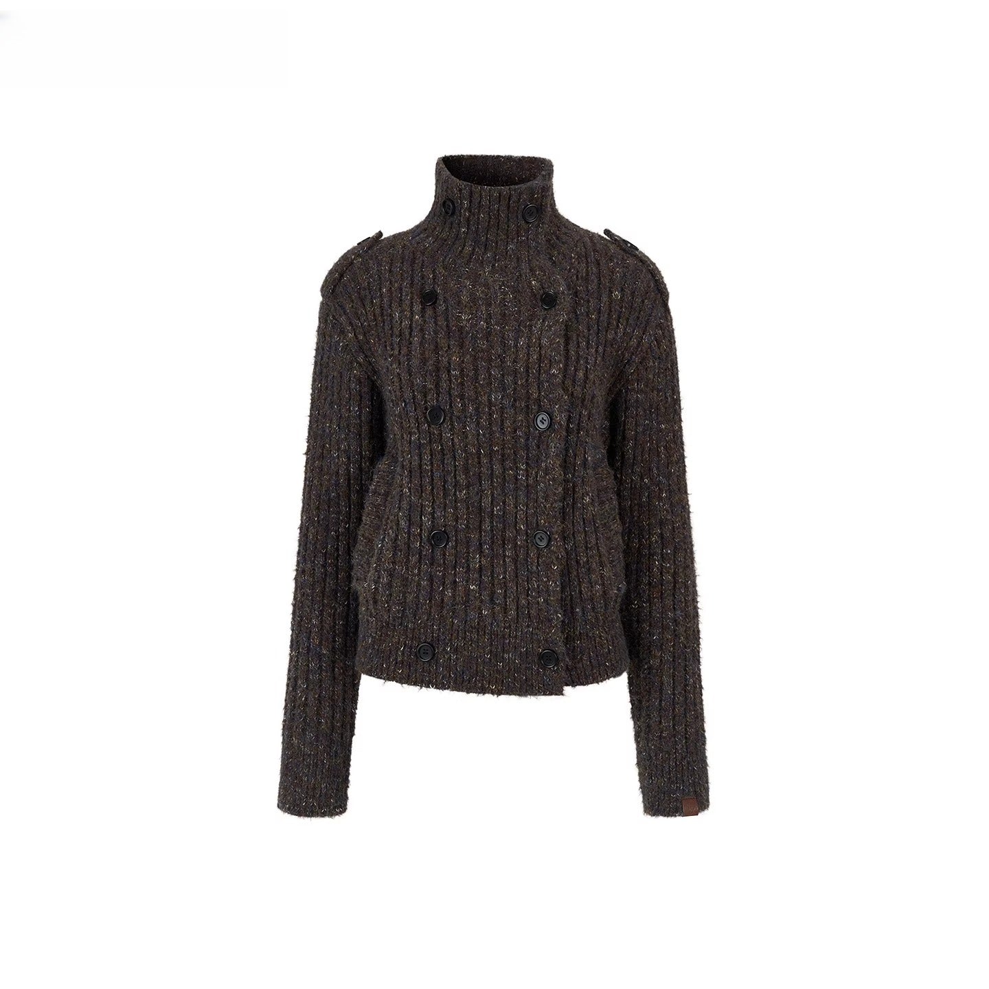 Multicolor Yarn Turtleneck Knit Turtleneck