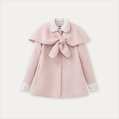 Rose Cape Wool-Blend Coat